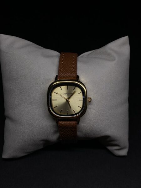 Montre GoGoey Dorée – Cuir Marron