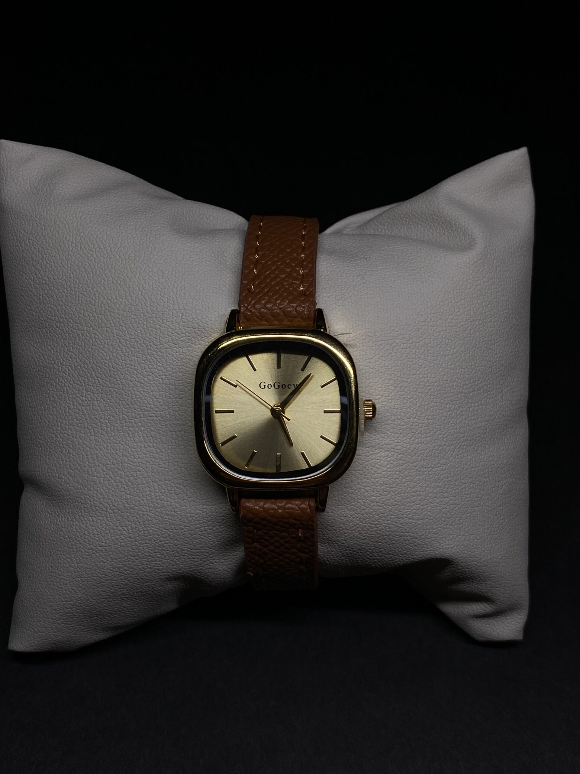 Montre GoGoey Dorée – Cuir Marron