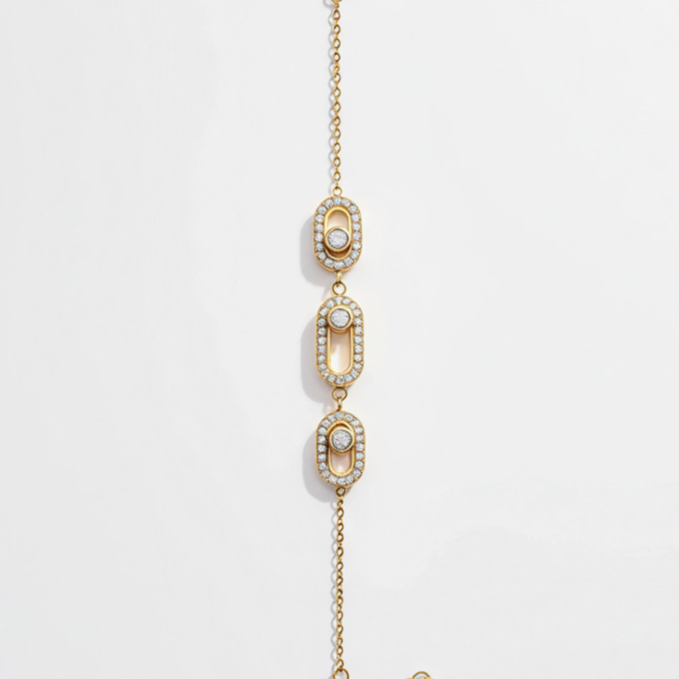 Bracelet Ovale Doré – Style Messika