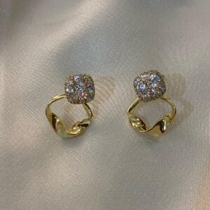 Boucles d’Oreilles Zircon Cubique Pavé – Style Luxe